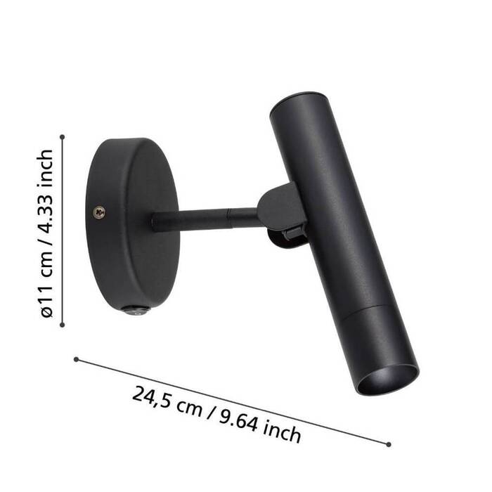 Eglo Almudaina 5 W LED væglampe sort